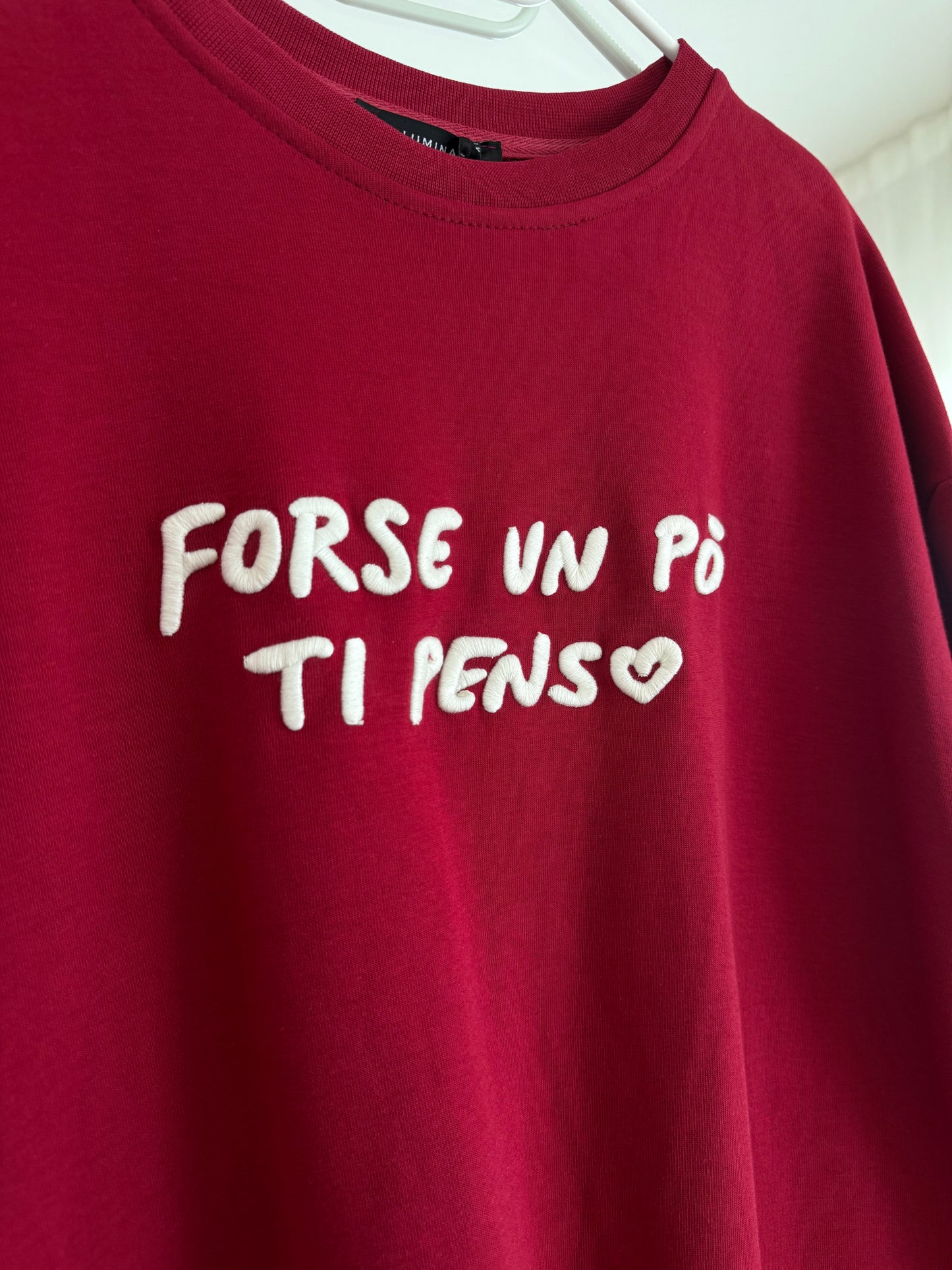 T-Shirt by Lumina "Forse un po' ti penso" - Bordeux
