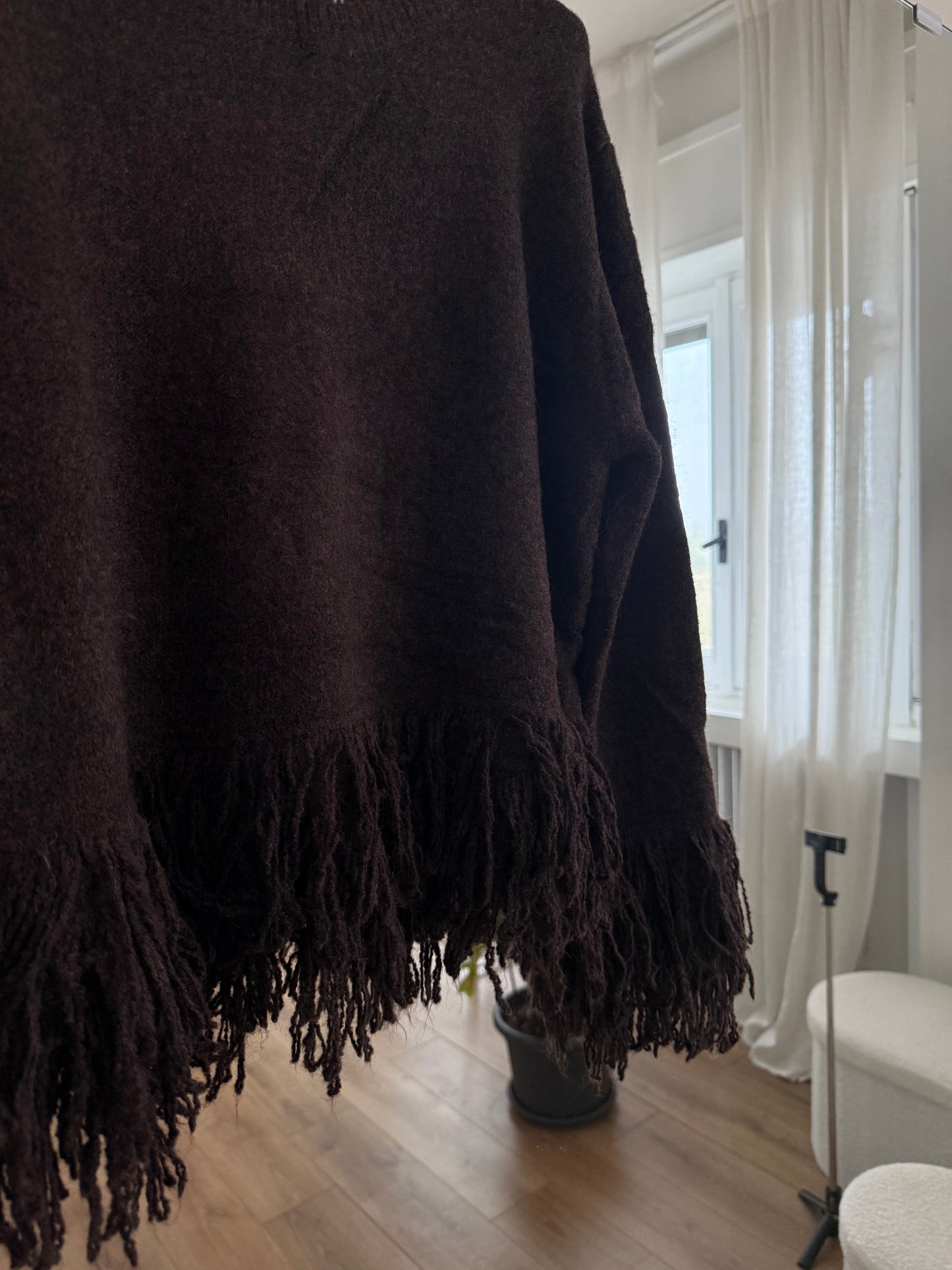 Maglione sfrangiato - Marrone