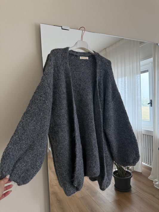 Maxi cardigan - Grigio