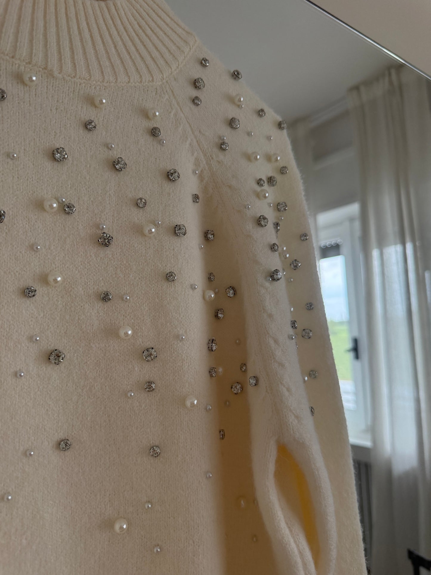 Maglione glitter e perle