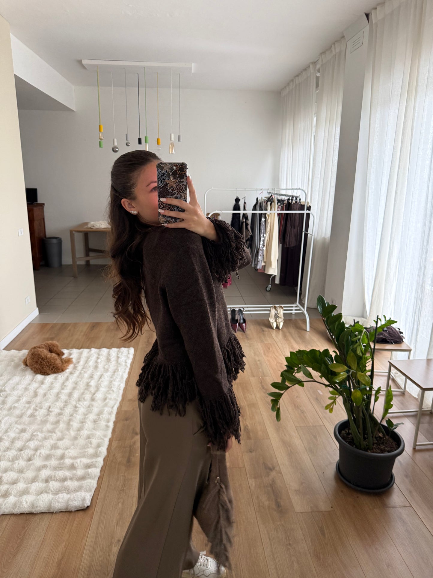 Maglione sfrangiato - Marrone