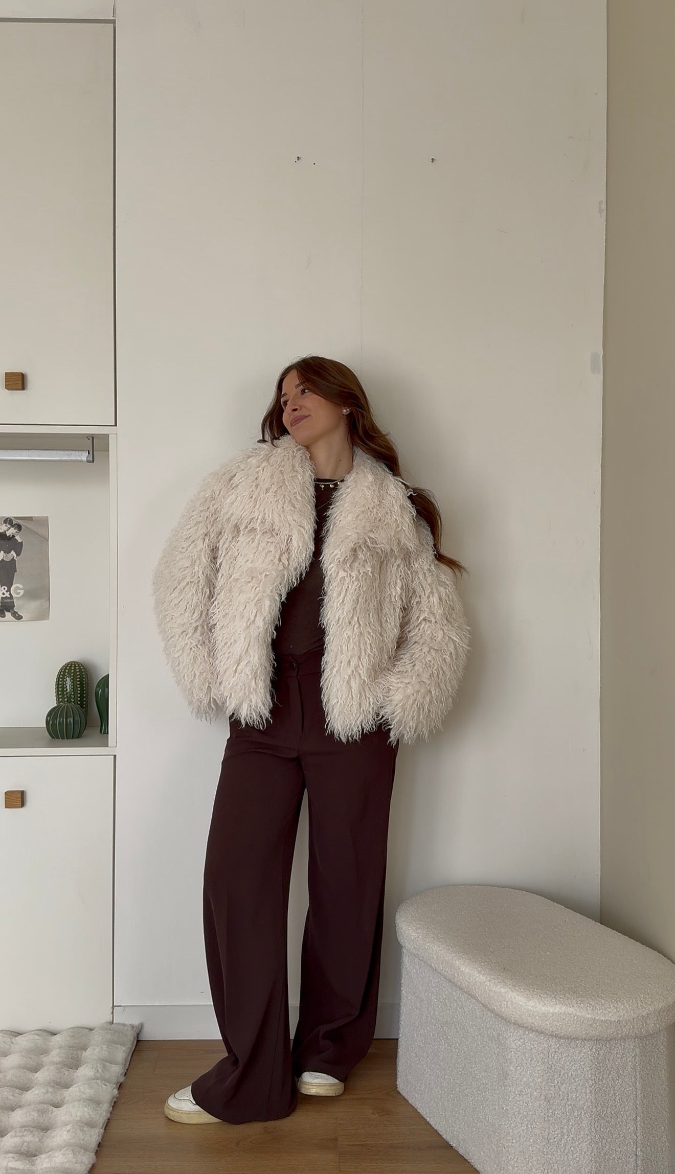 Pelliccia mongolia - bianca PREORDINE