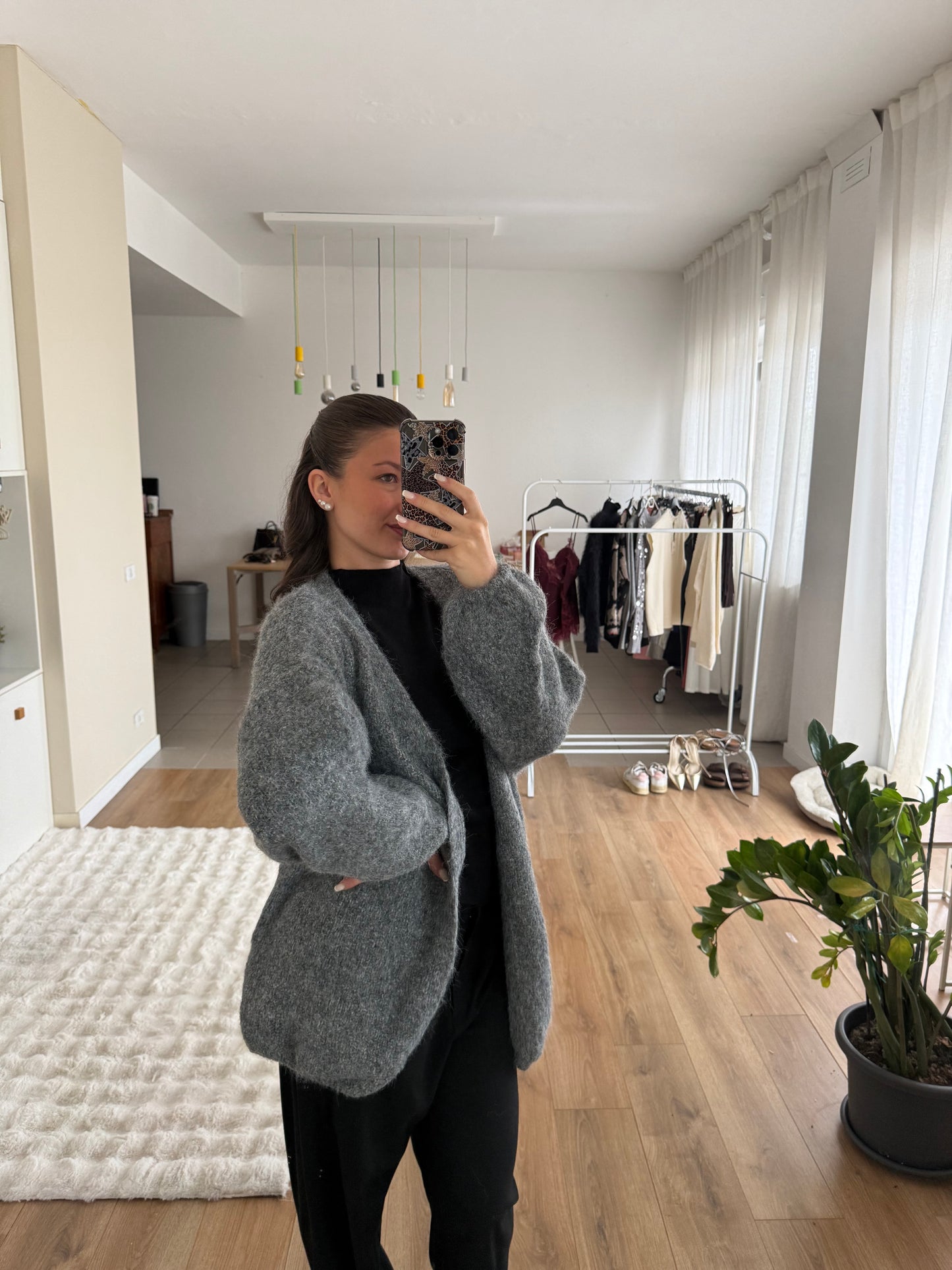 Maxi cardigan - Grigio