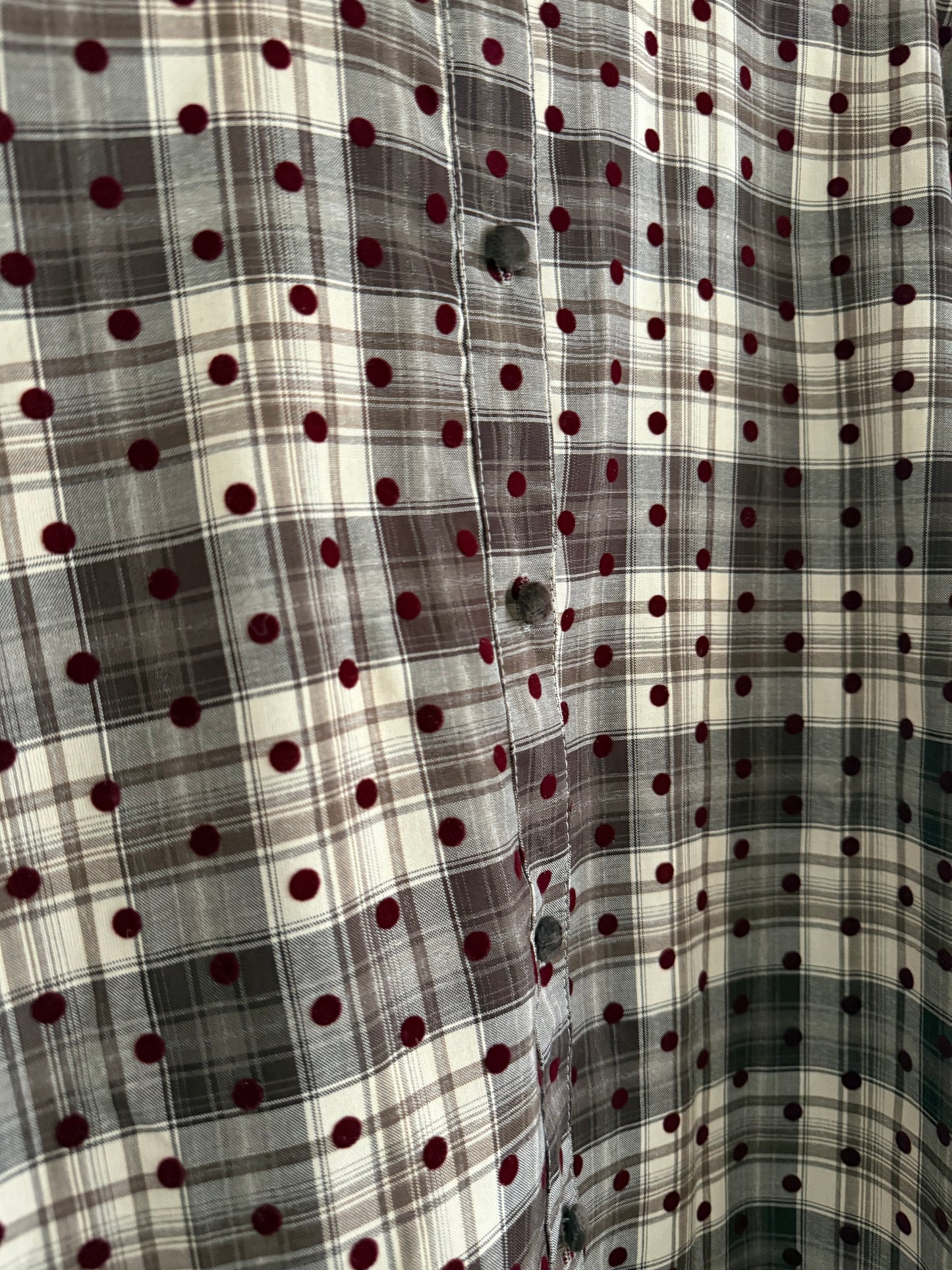 Camicia scozzese con pois