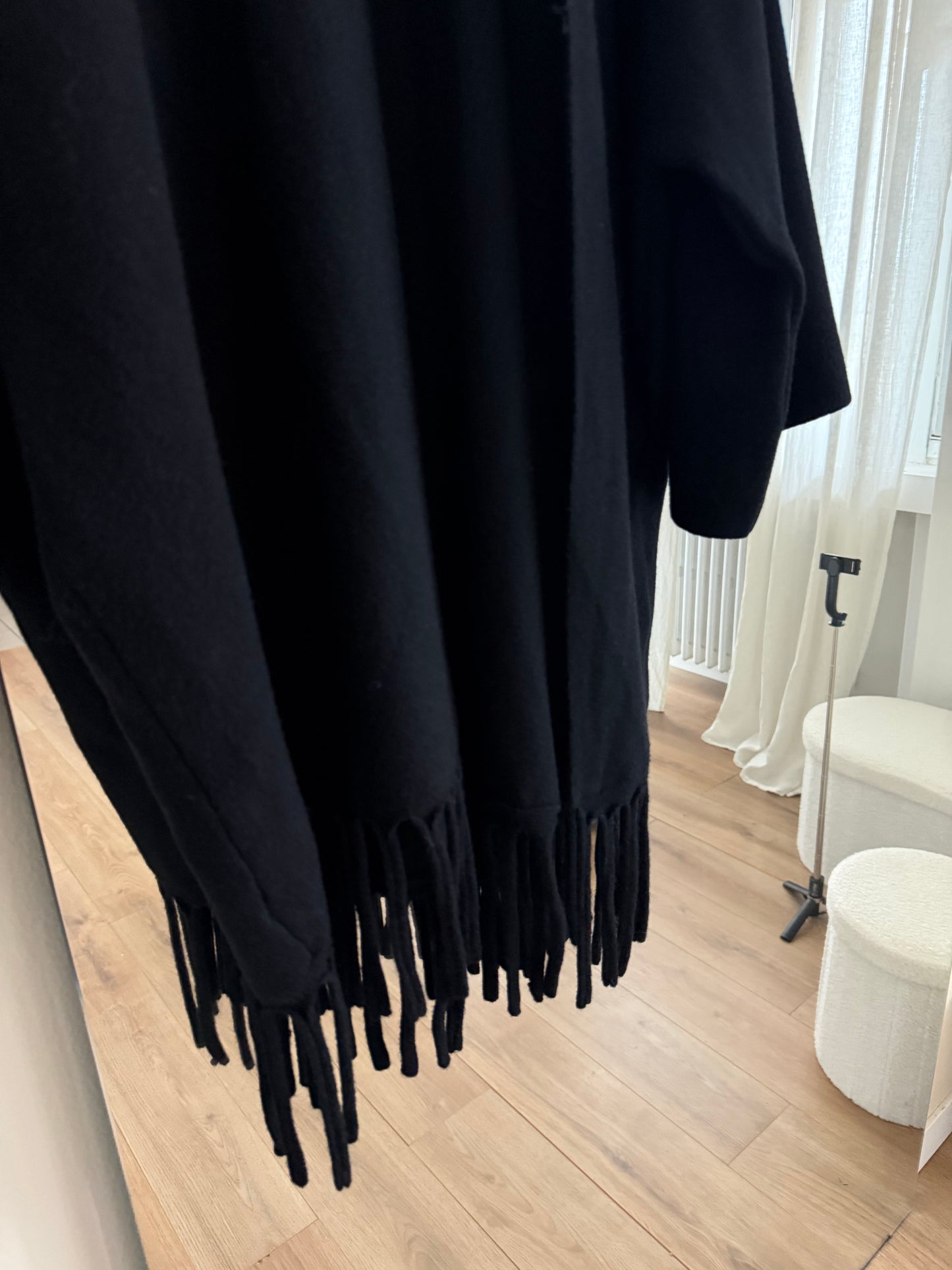 Cardigan frange - Nero