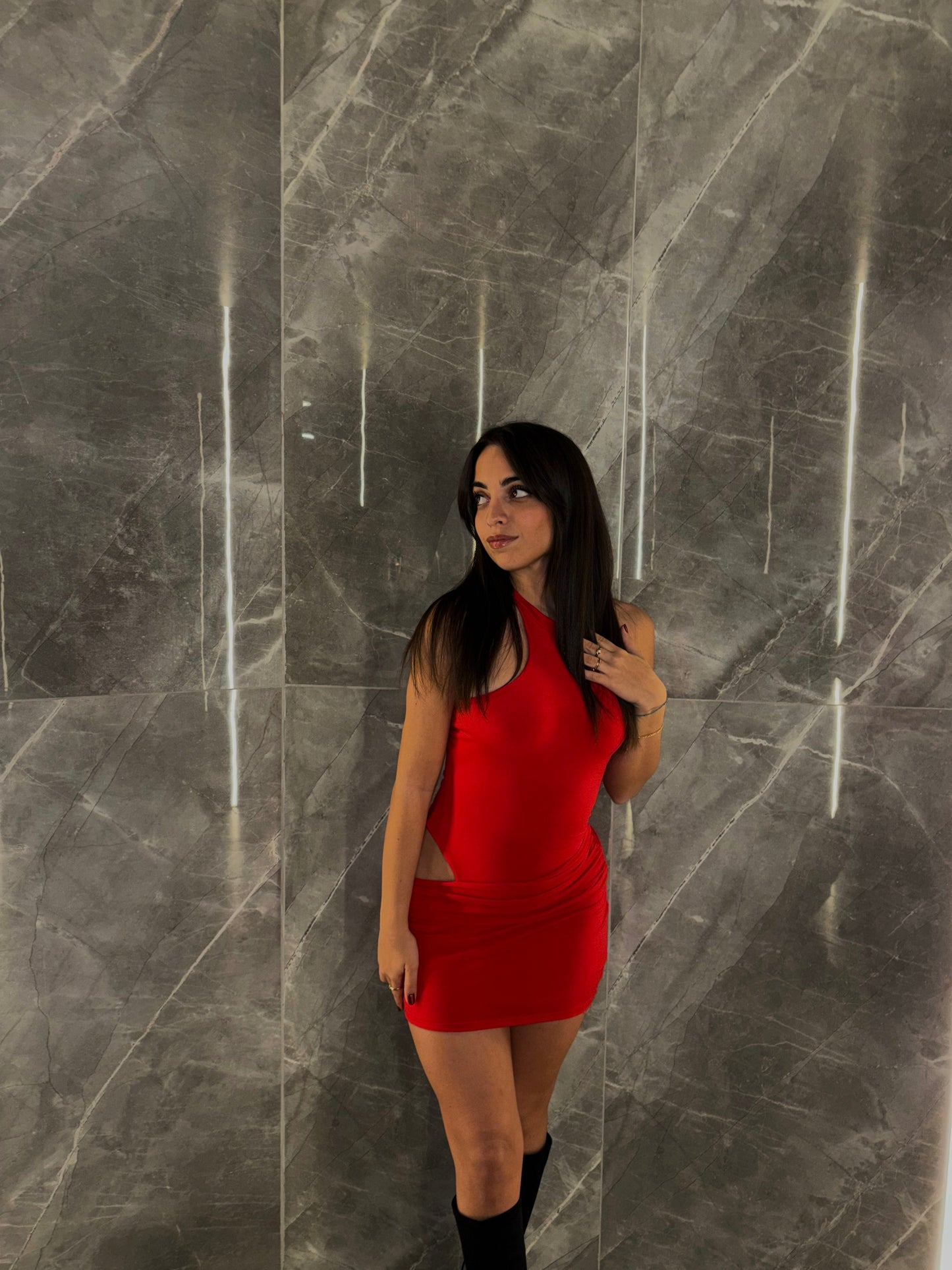 Abito “Atene” corto Rosso