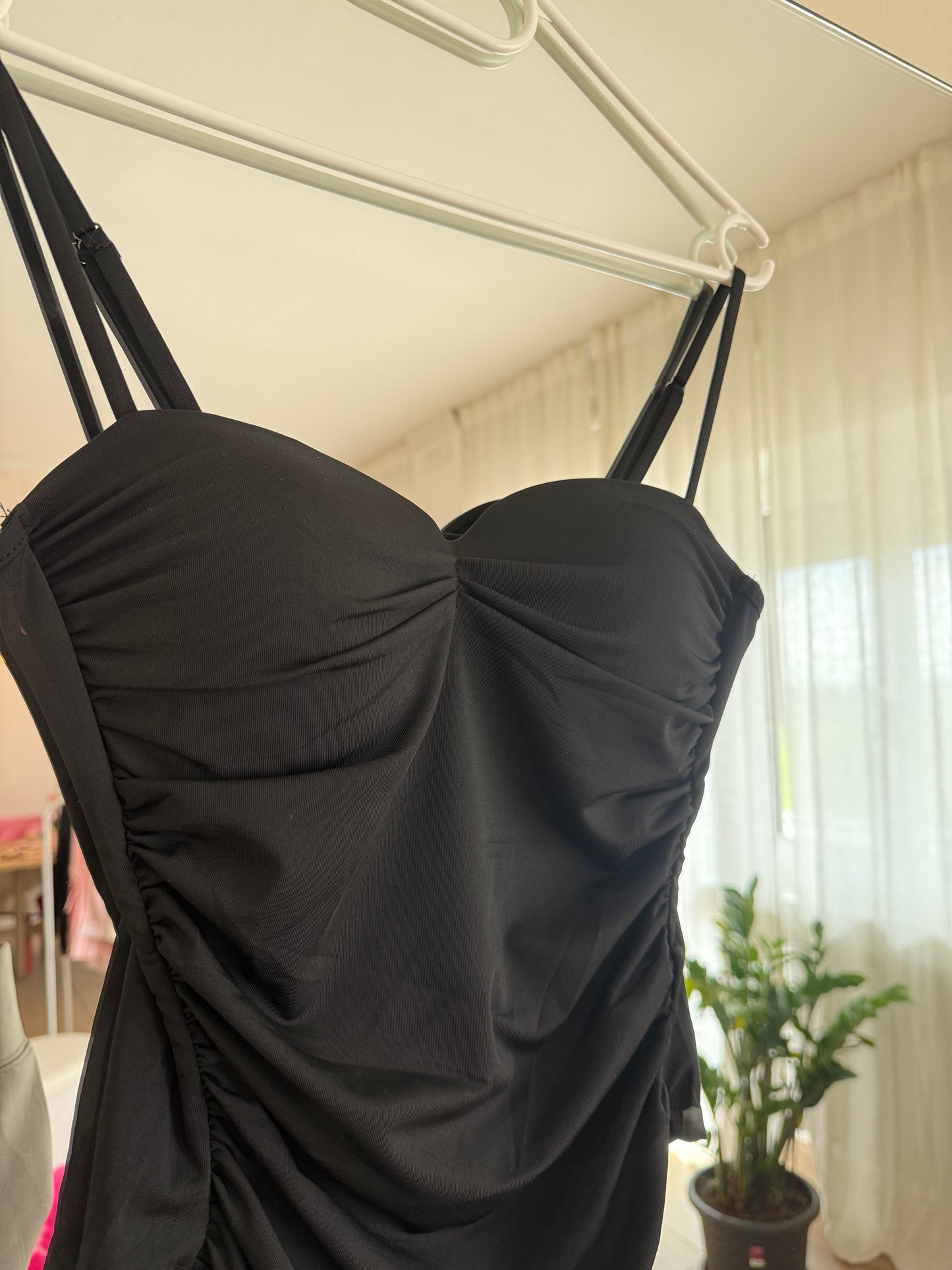 Body con coppe preformate Nero