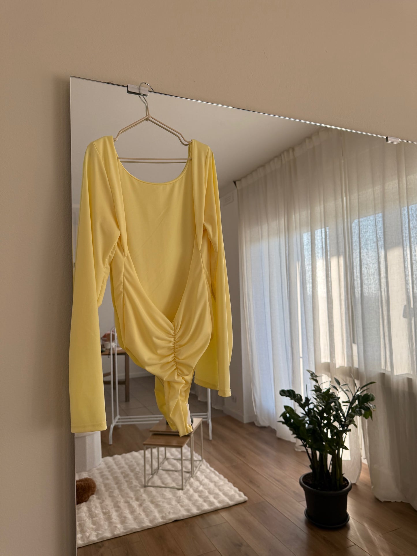 Body scollo schiena Giallo