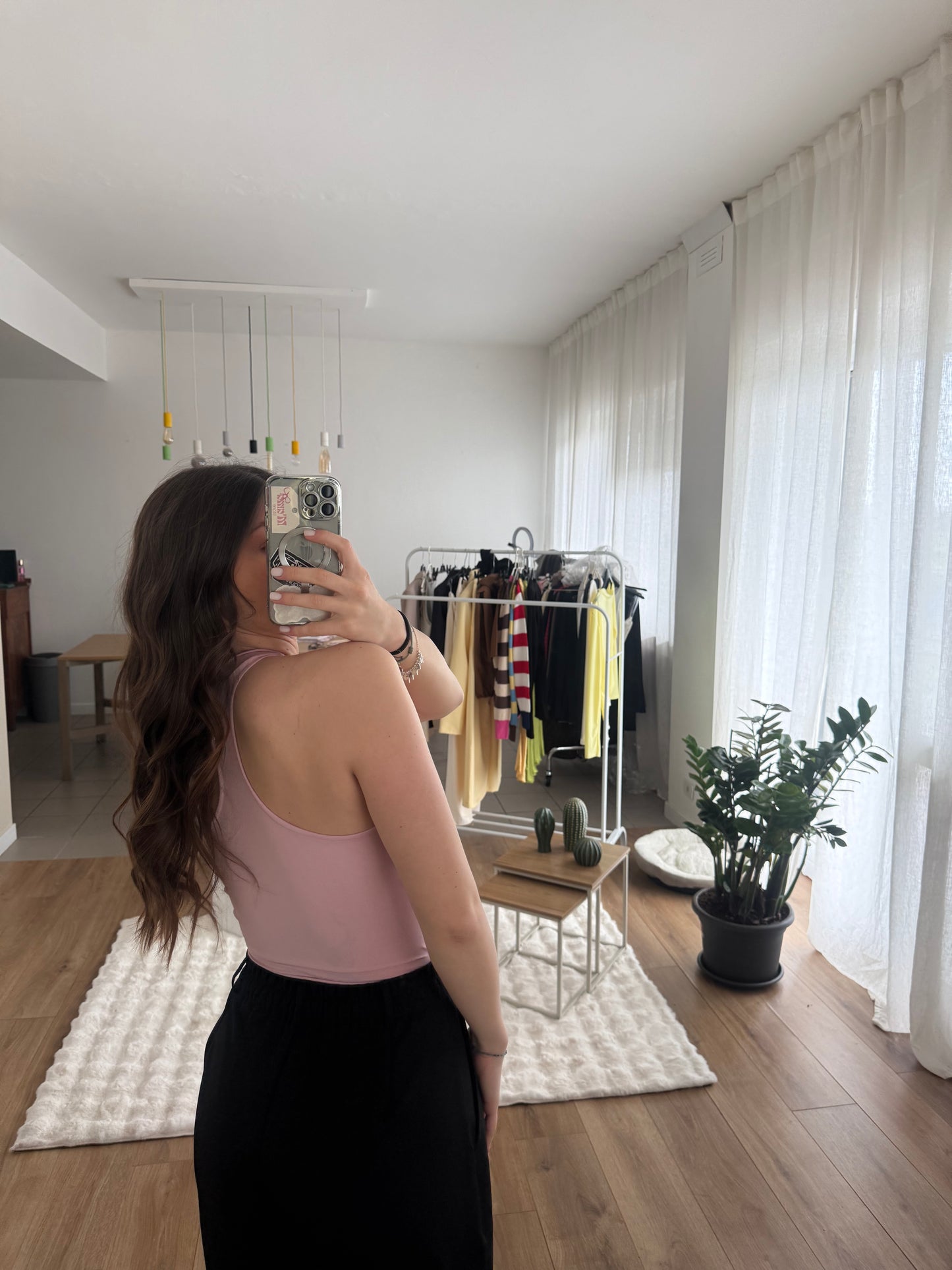 Body scollo halter Rosa