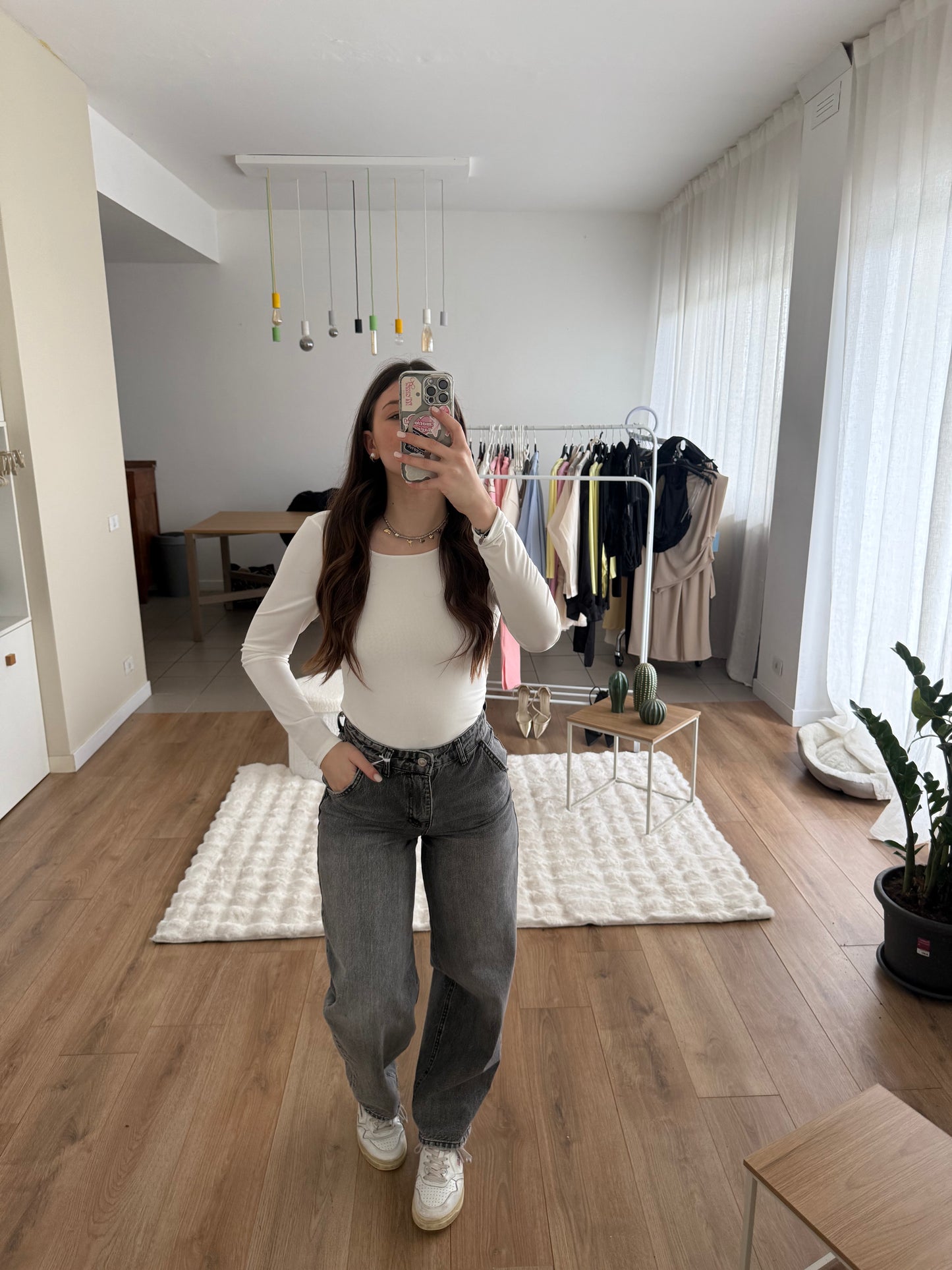 Jeans nero slavato by Lumina
