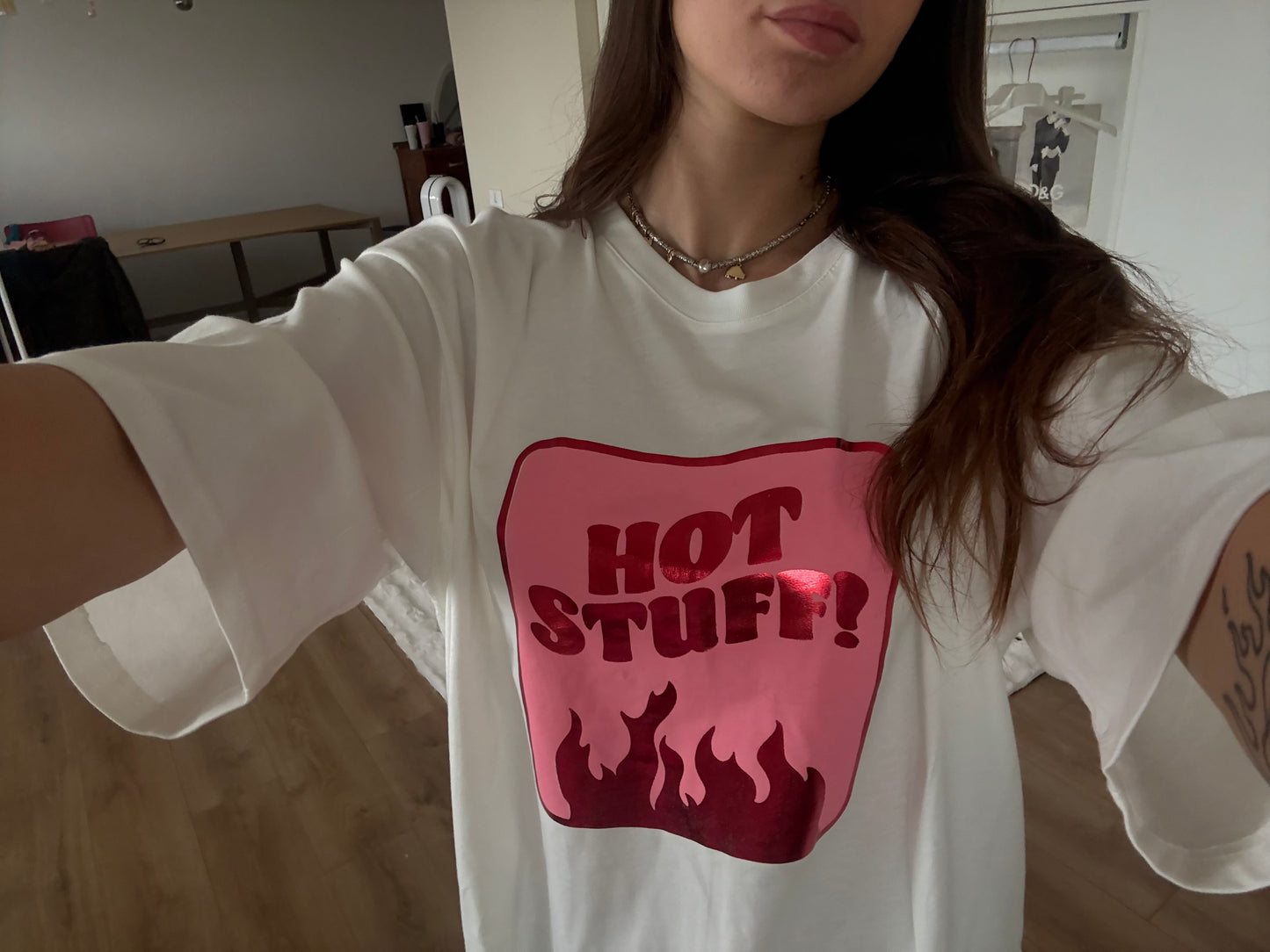 T-shirt oversize con stampa by Lumina