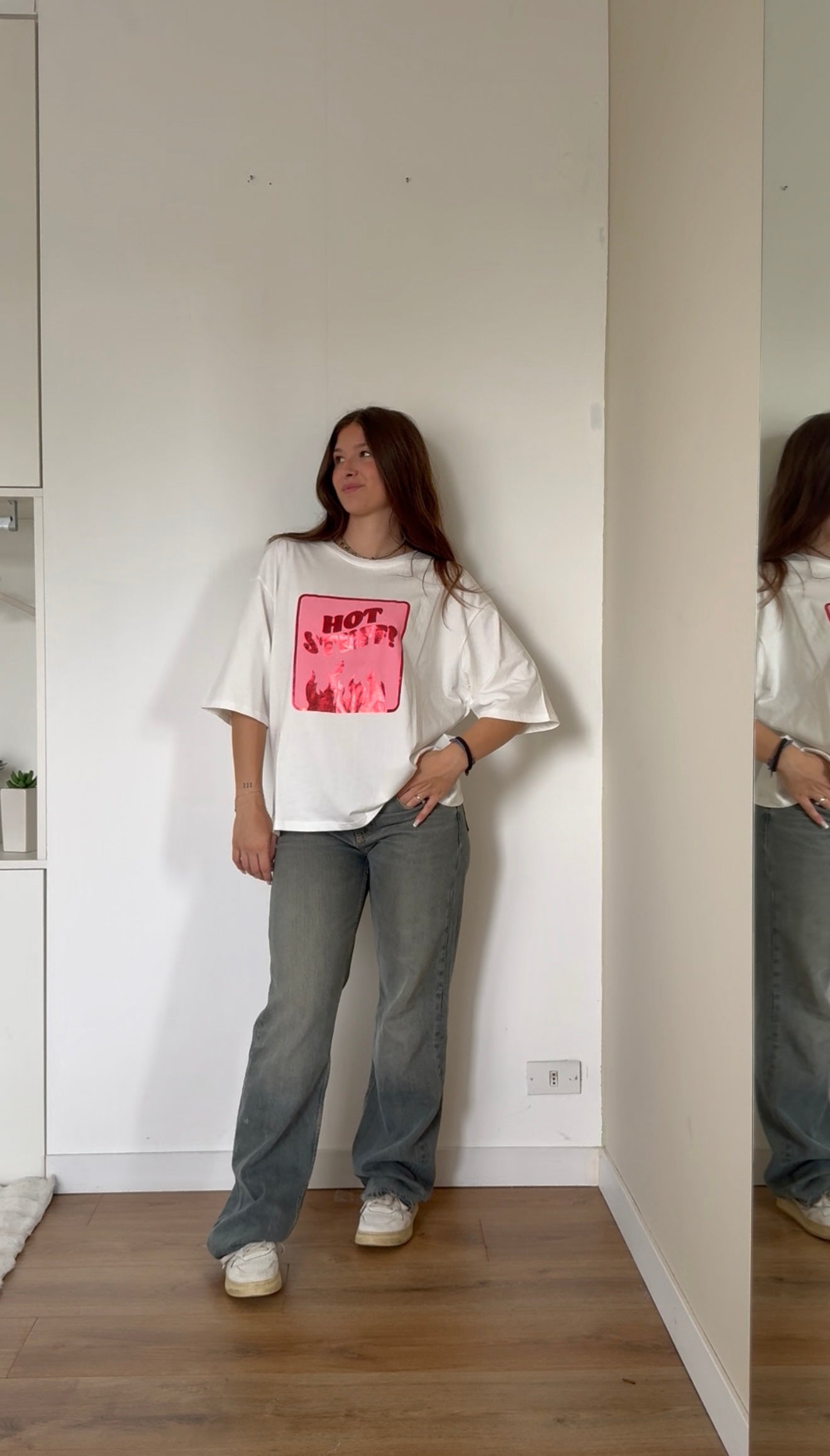 T-shirt oversize con stampa by Lumina