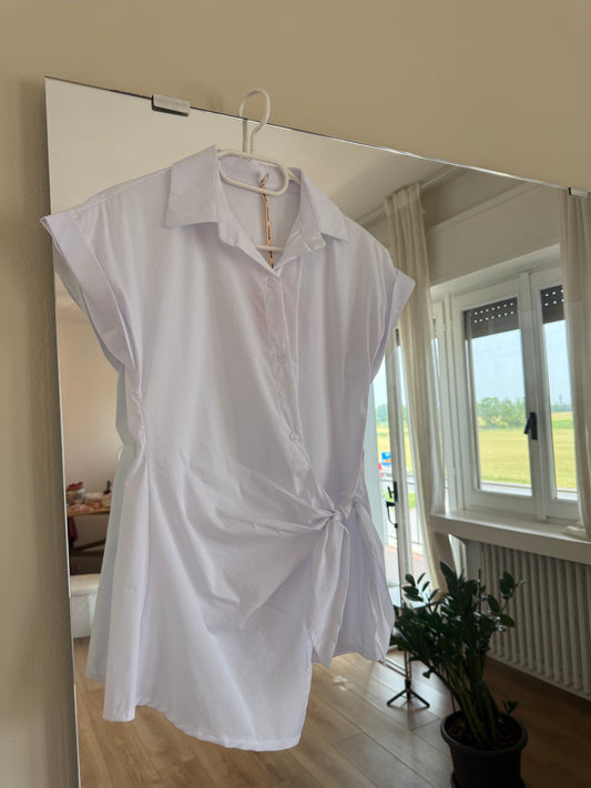 Camicia a mezza manica con nodo