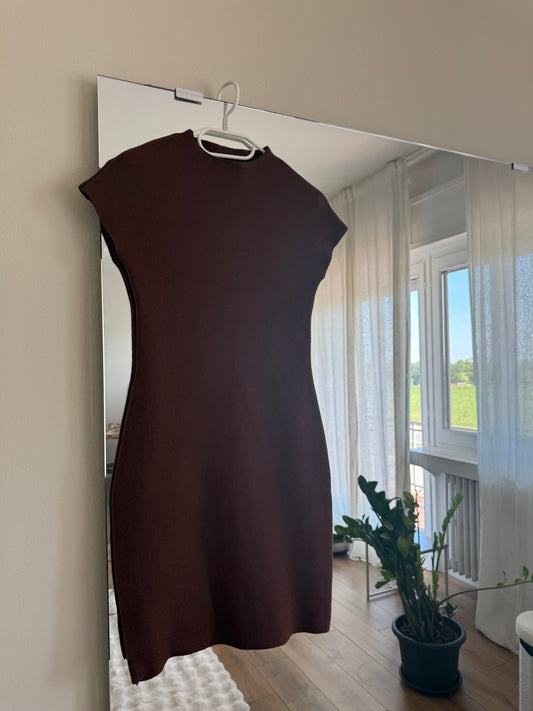 Abitino semplice in simil cashmere - MARRONE
