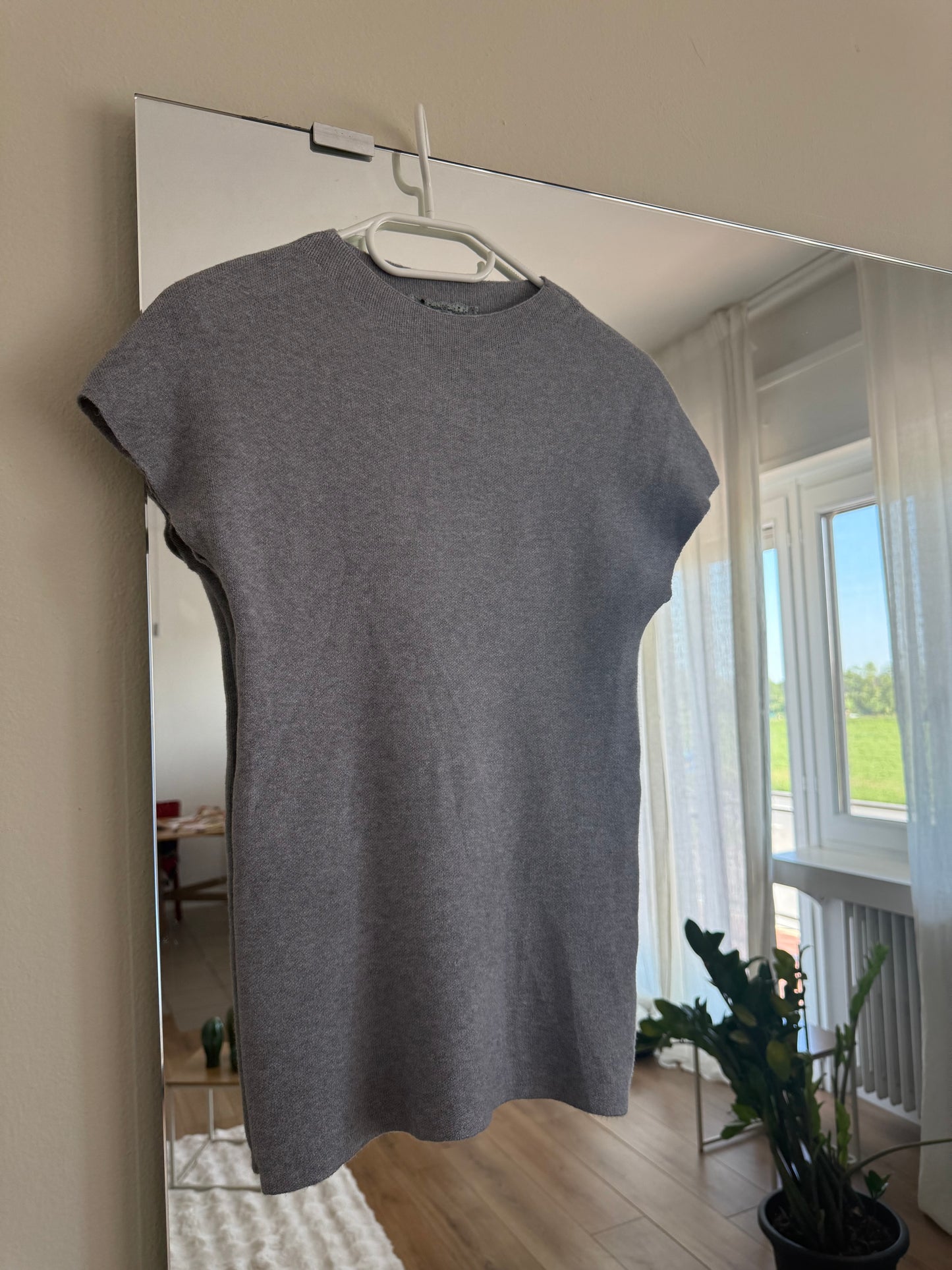 T-shirt in simil cashmere - GRIGIO