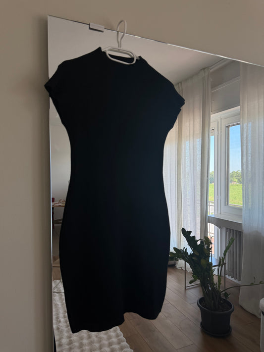 Abitino semplice in simil cashmere - NERO