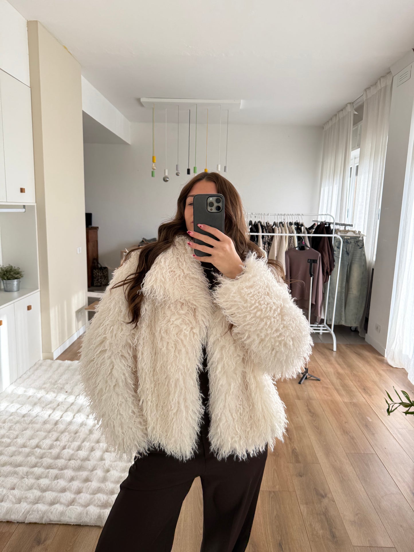 Pelliccia mongolia - bianca PREORDINE