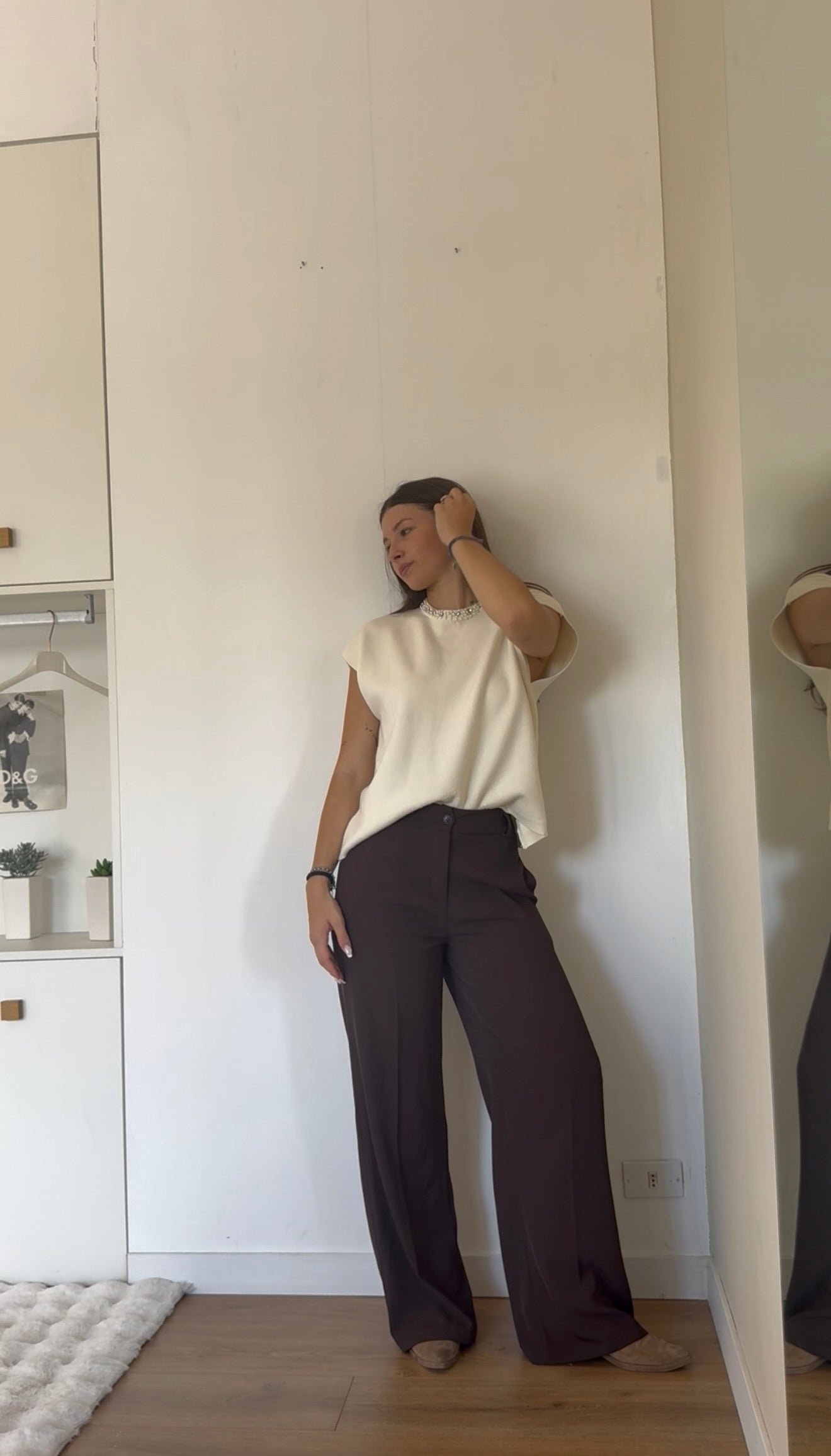 T-shirt / maglioncino oversize con dettaglio girocollo