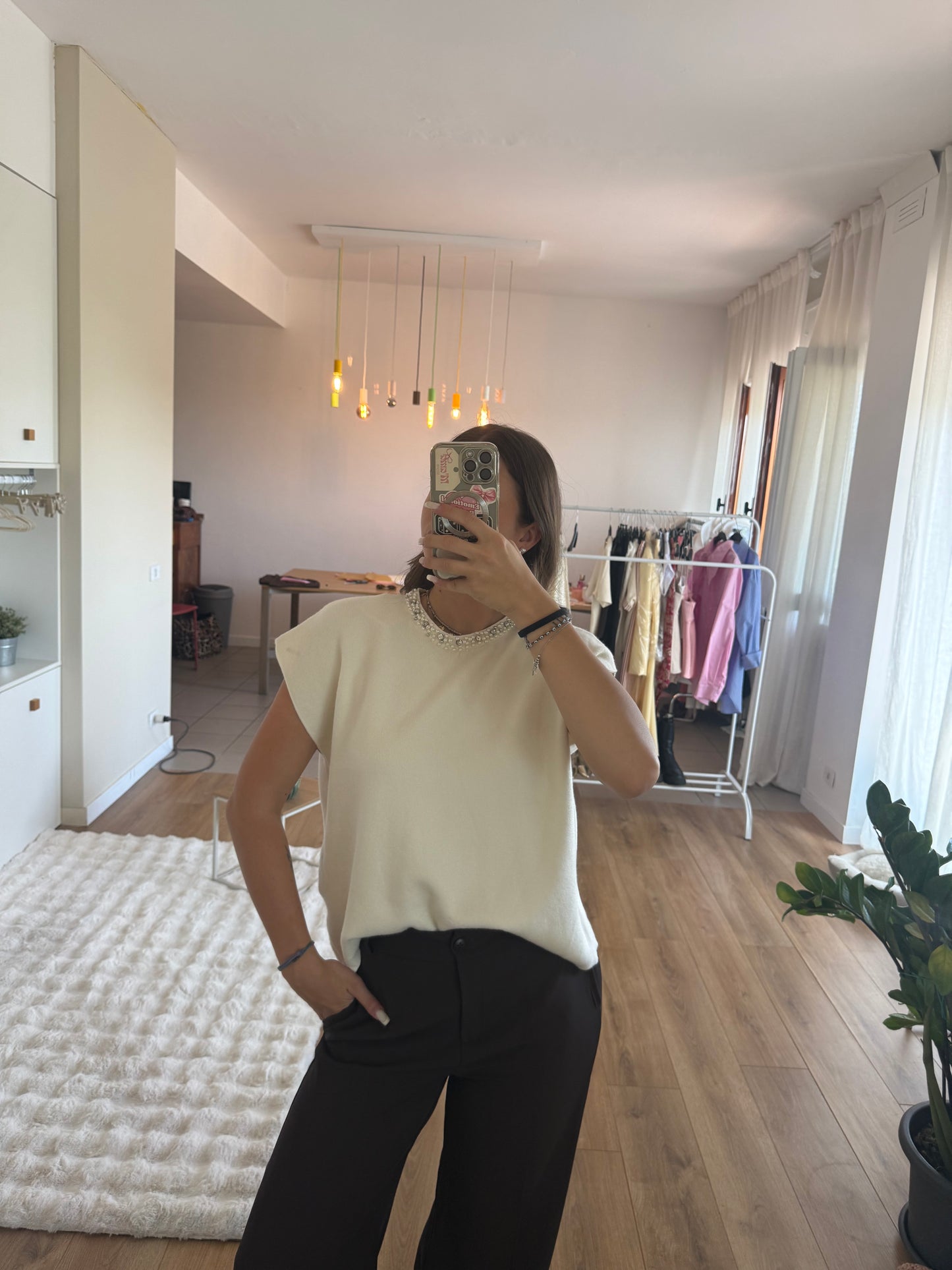T-shirt / maglioncino oversize con dettaglio girocollo