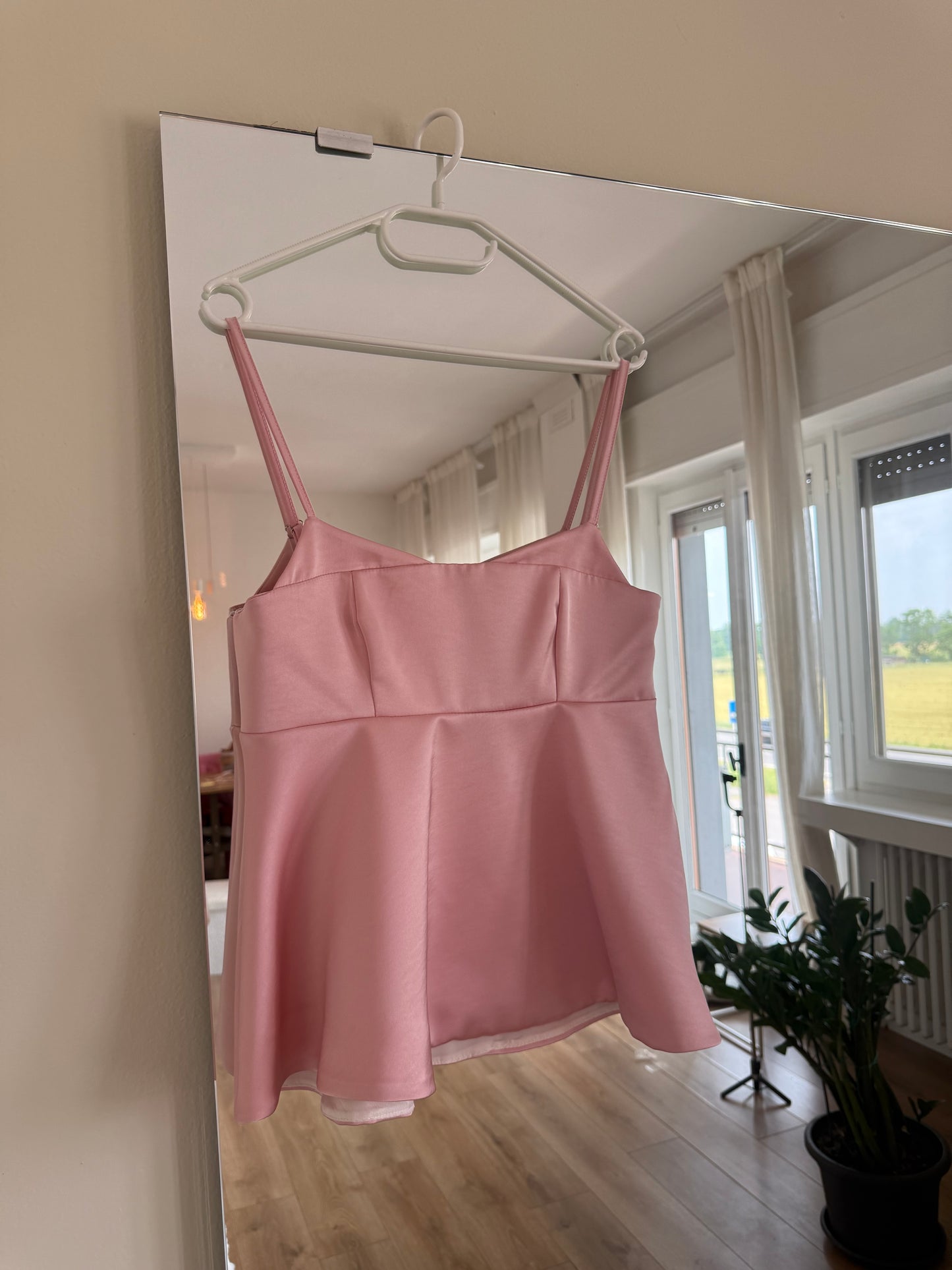 Top simil satin Lumina - rosa