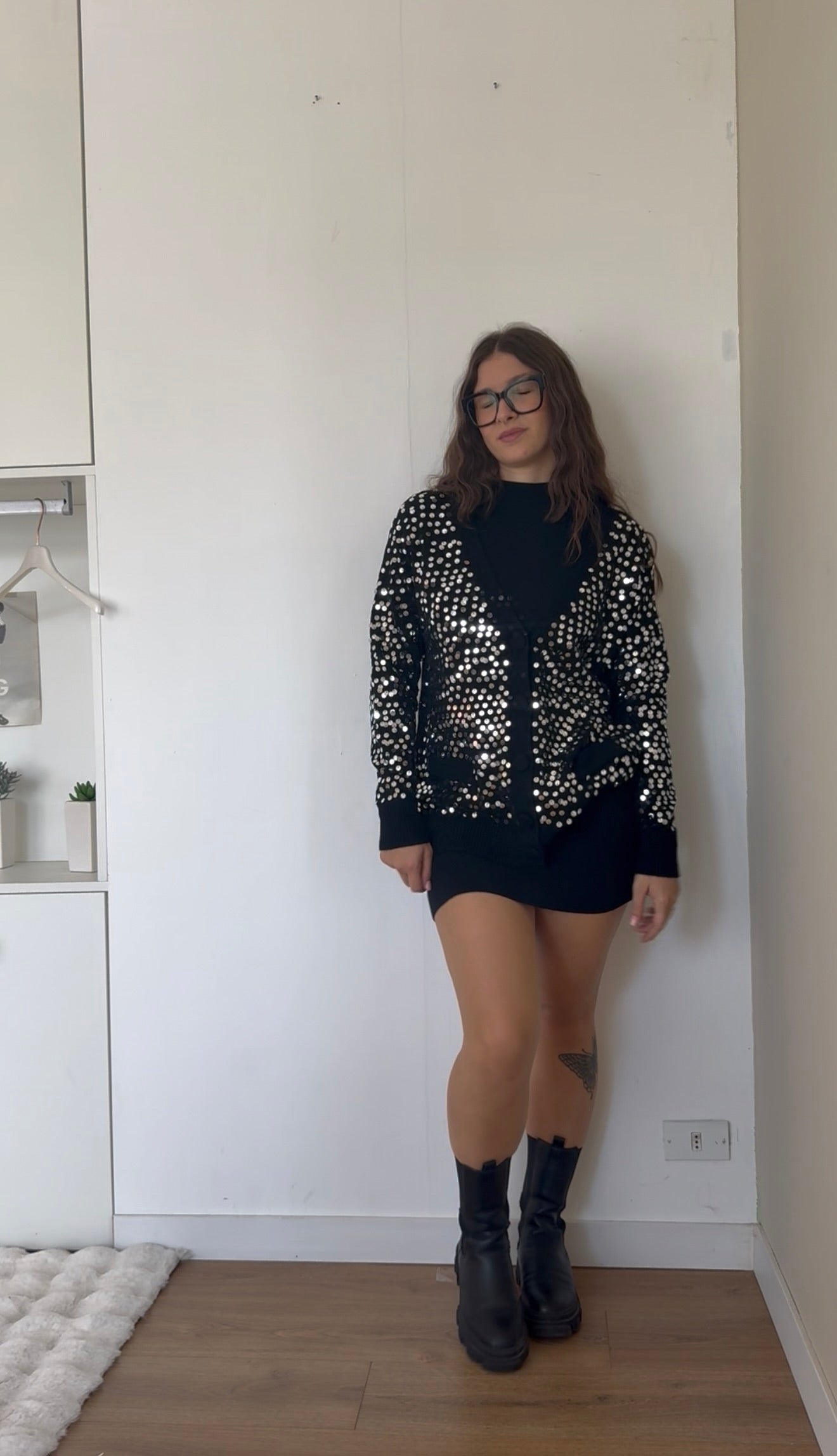 Cardigan con paillettes