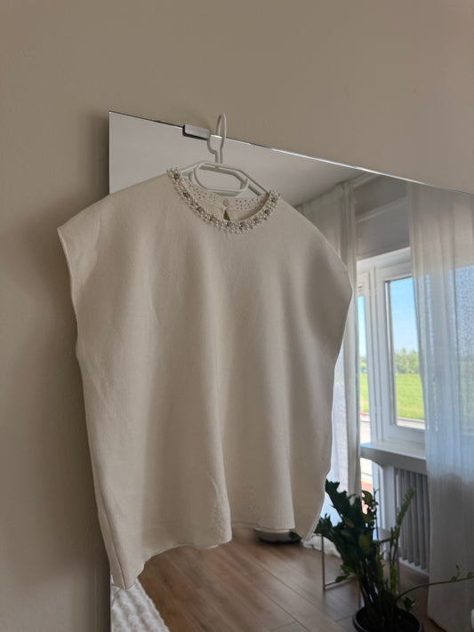 T-shirt / maglioncino oversize con dettaglio girocollo