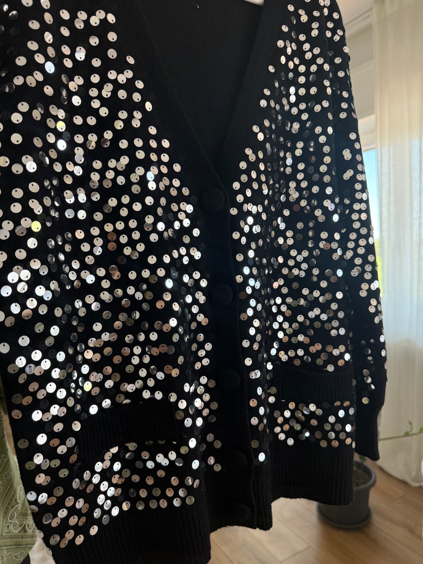 Cardigan con paillettes