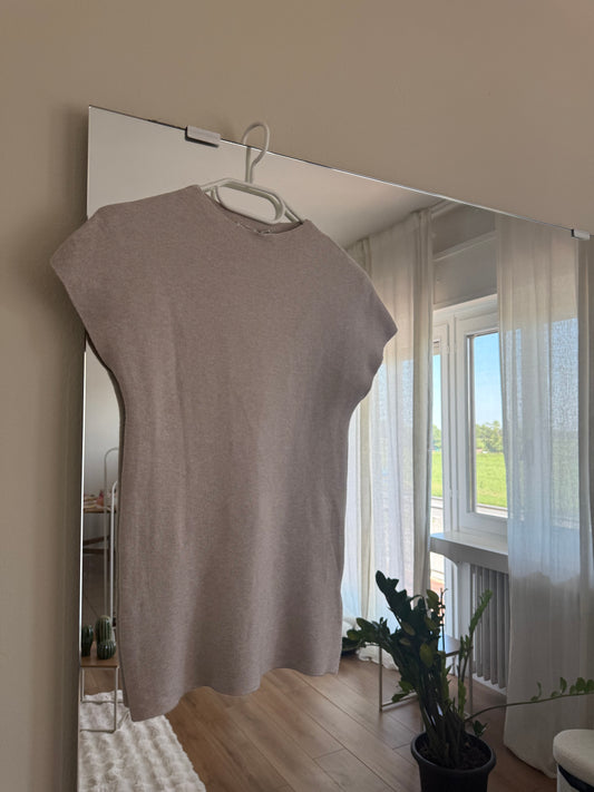T-shirt in simil cashmere - BEIGE