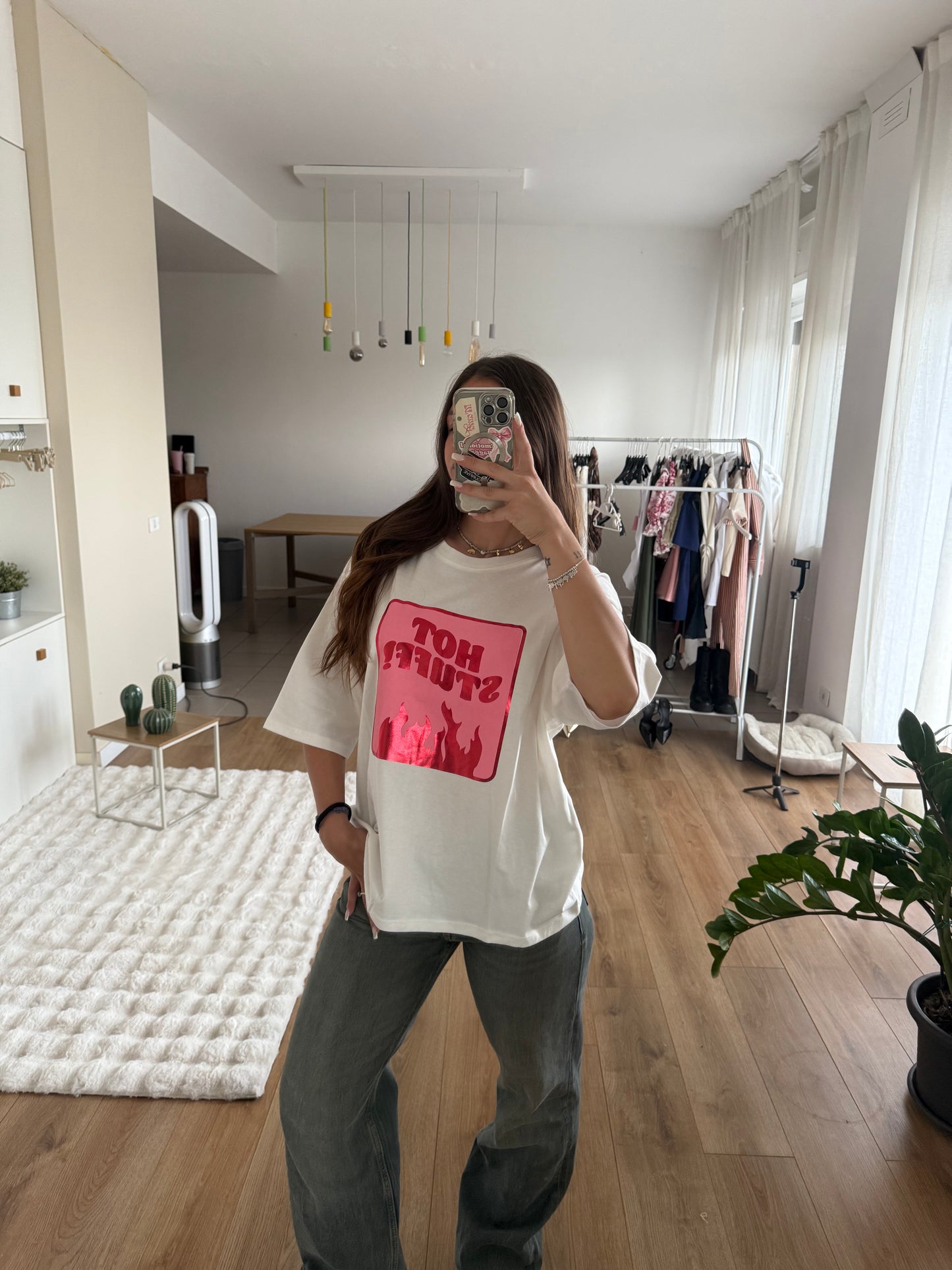 T-shirt oversize con stampa by Lumina