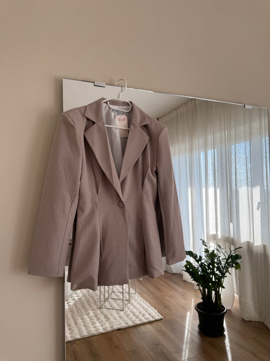 Blazer punto vita Tortora