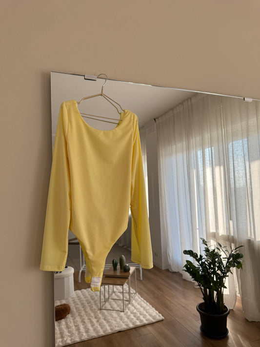 Body scollo schiena Giallo