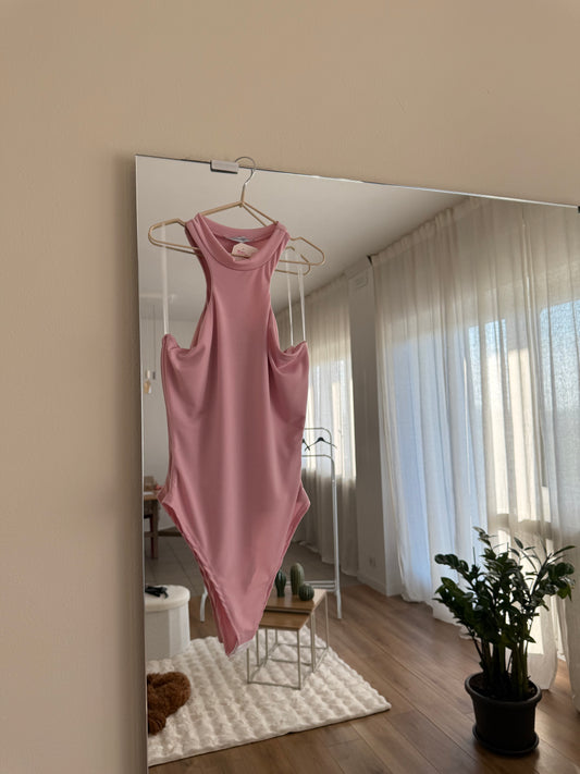 Body scollo halter Rosa