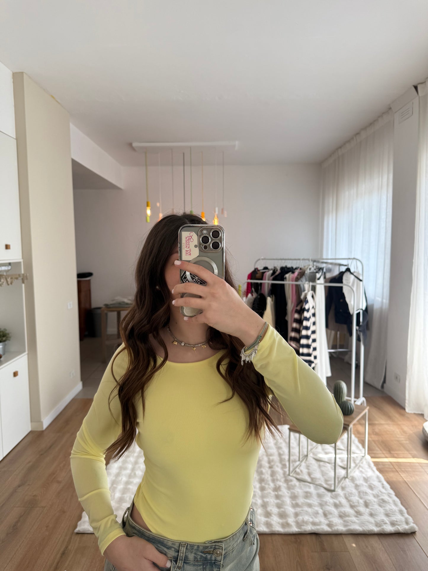 Body scollo schiena Giallo