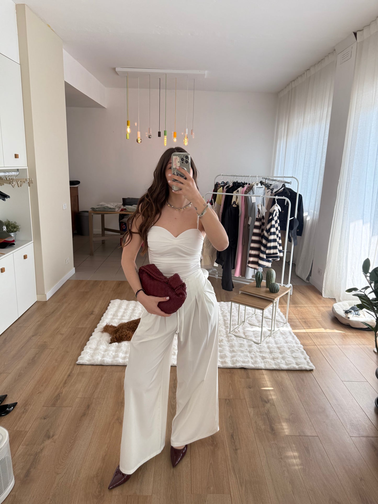 Pantalone palazzo con laccetto