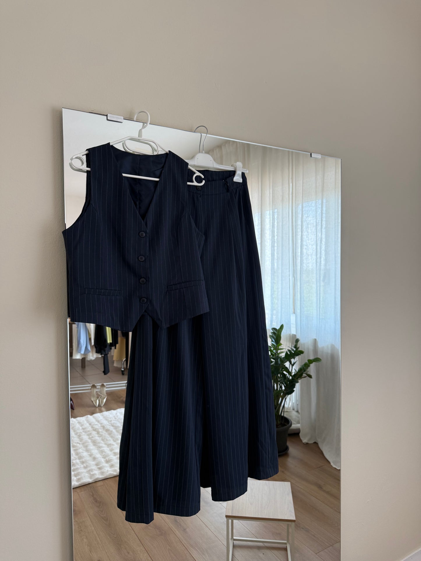 Completo gessato Gilet e Pantalone